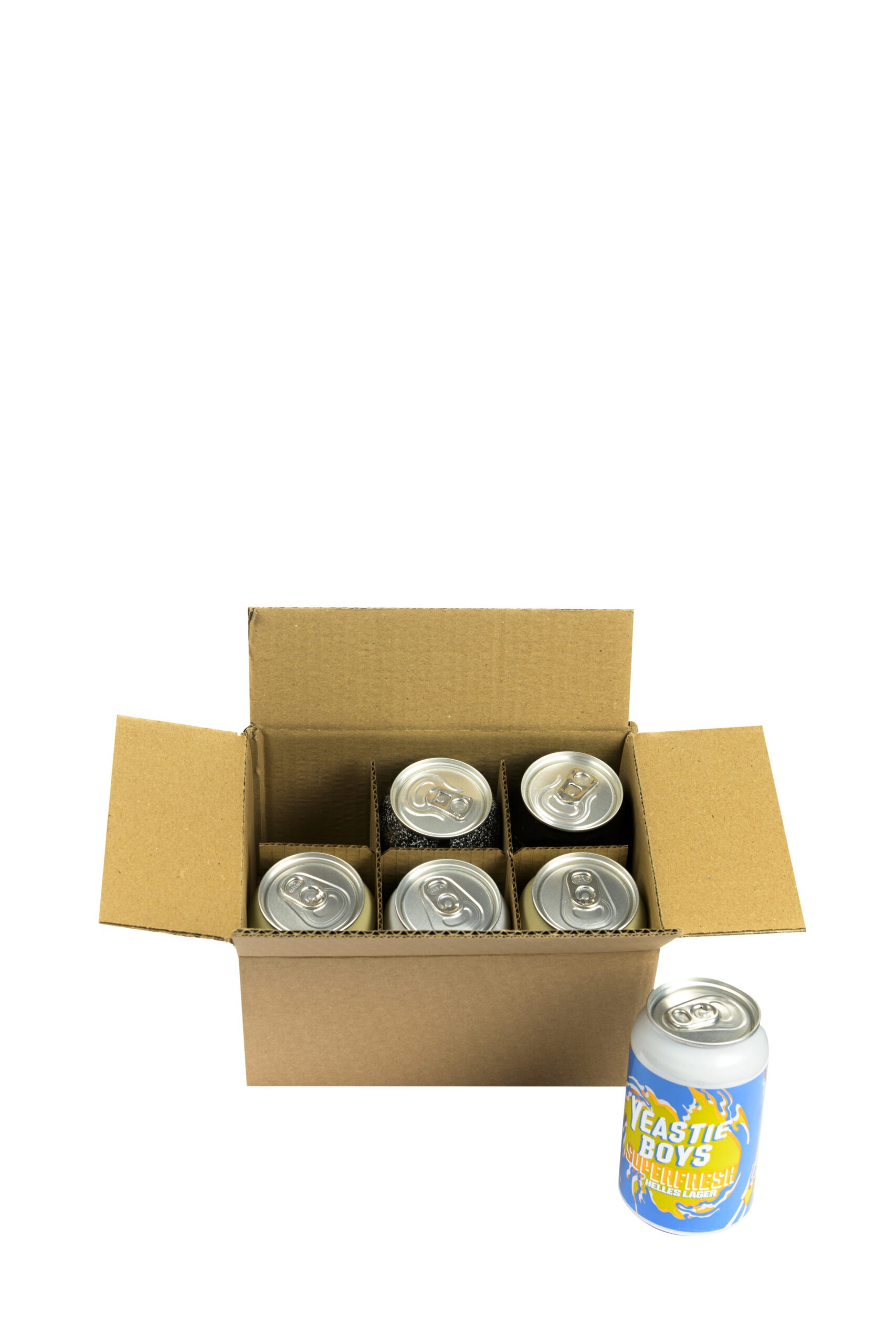 6 Beer Cans Shipping Box | 6x330ml | Packaging for Retail